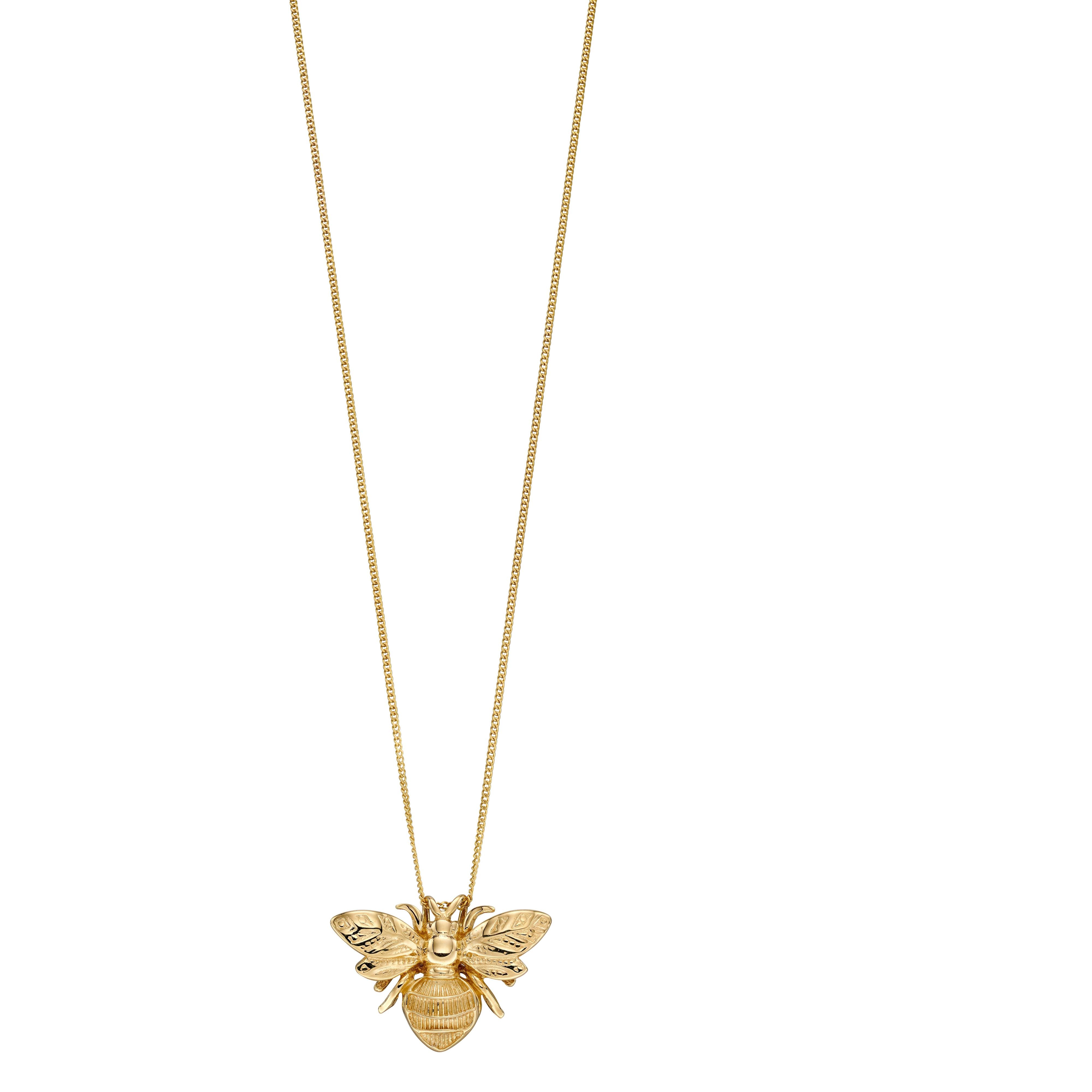 9ct Yellow Gold Bee Pendant