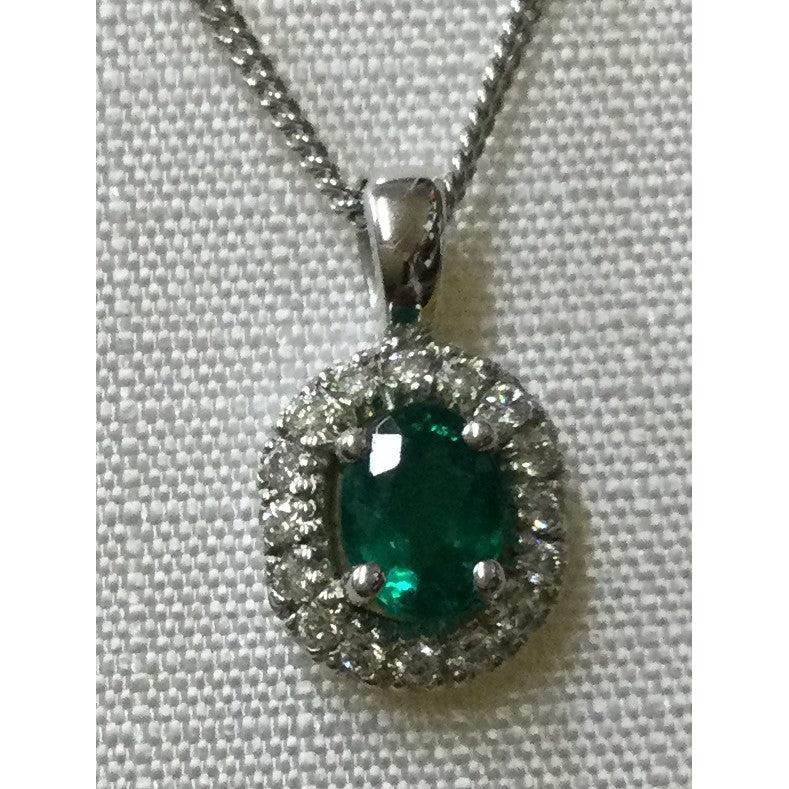 18ct White Gold 1ovem 16di + Chn