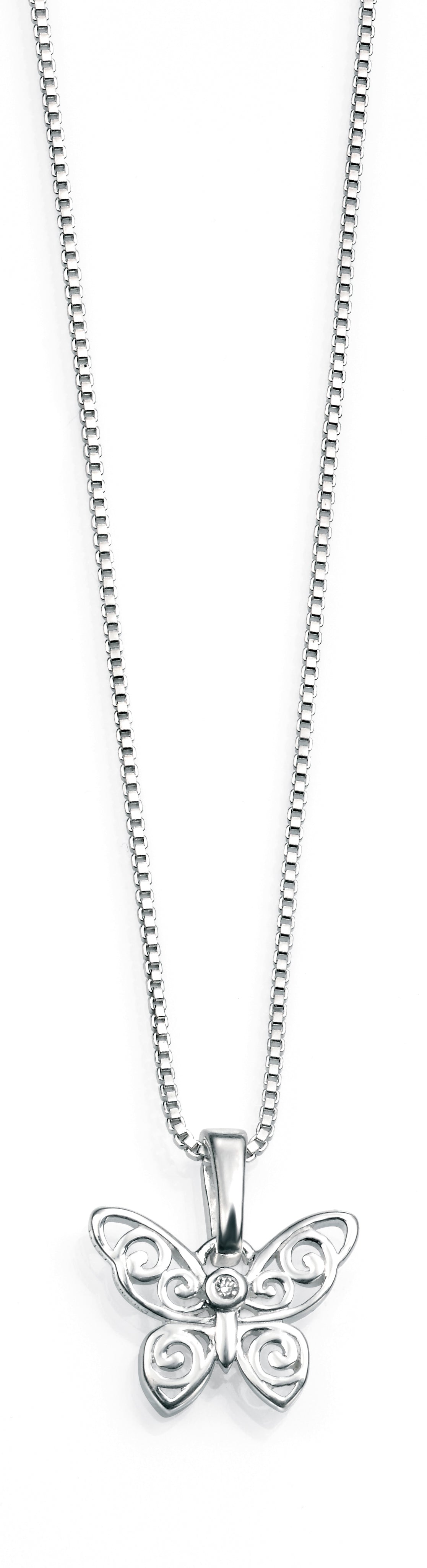 Silver Dia B.Fly Pend + Ch