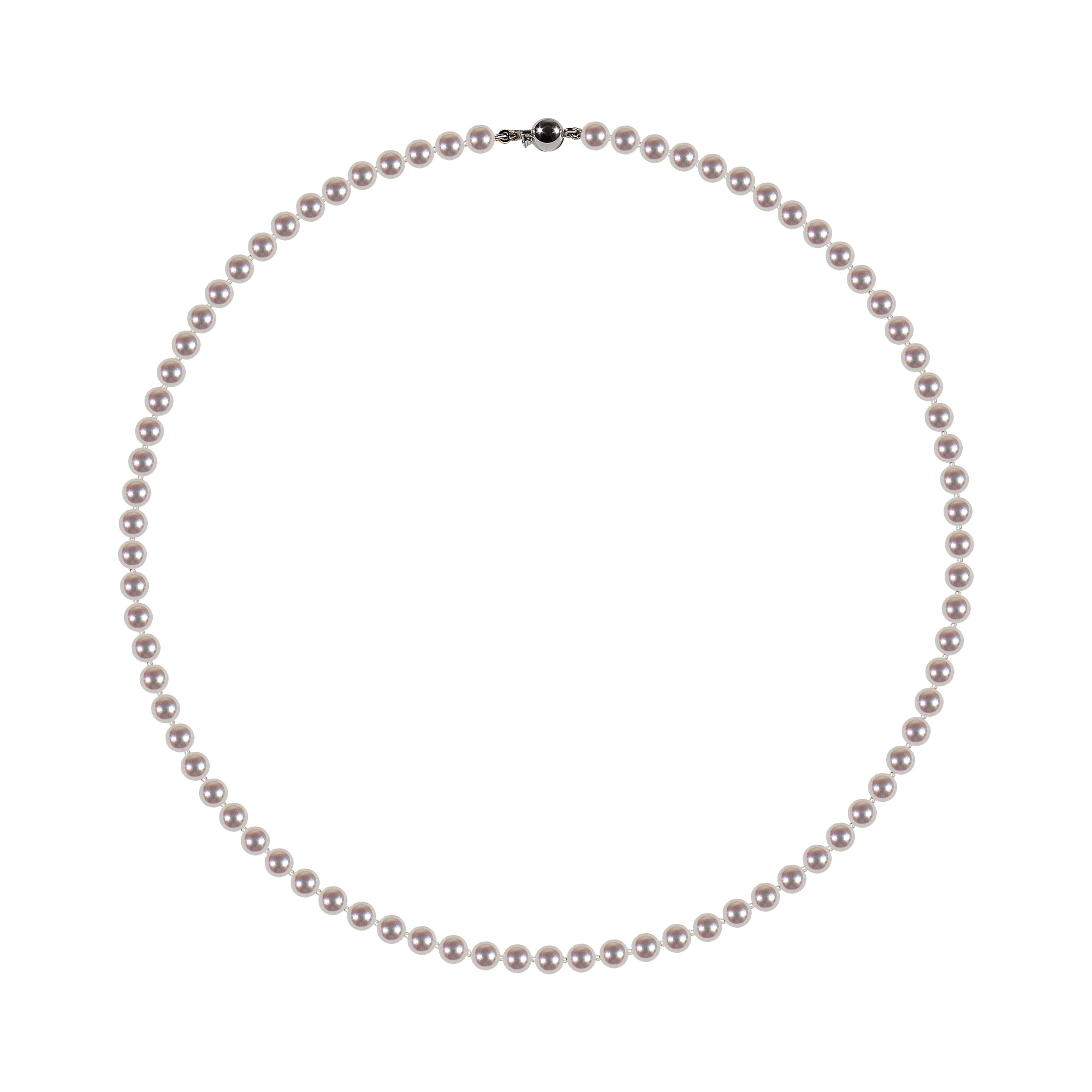 18" 5-5.5mm Cultured Freshwater Pearl Necklace with 18ct White Gold Ball Clasp