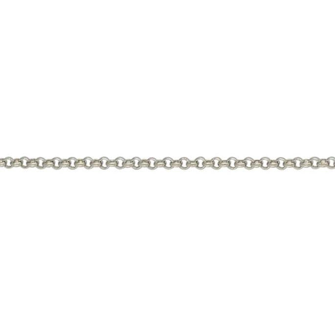 9ct White Gold 16" Babybell Light Link Chain