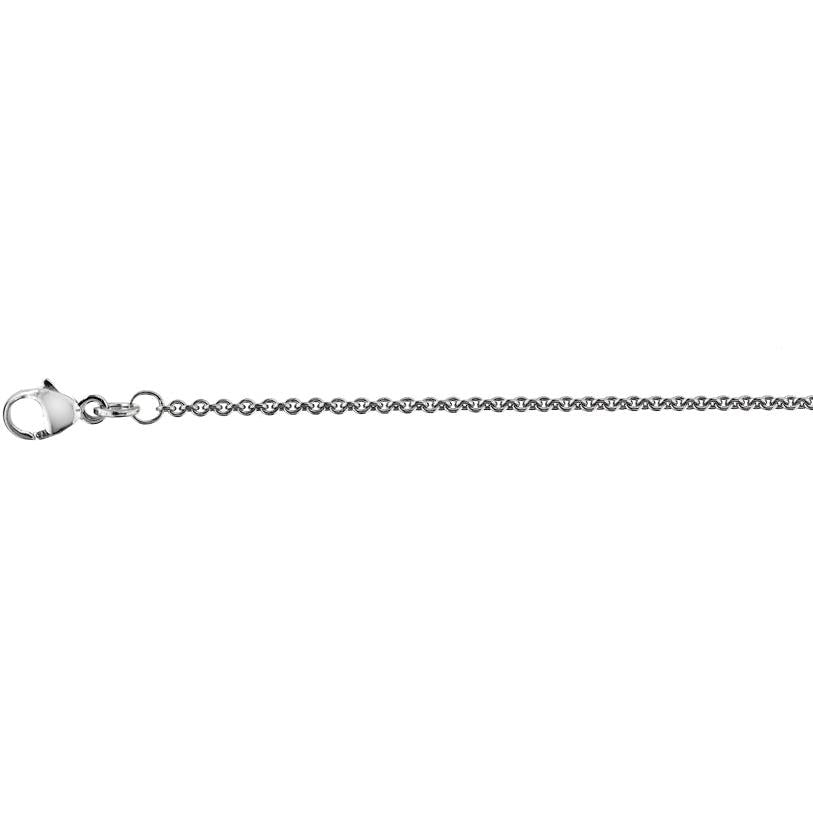 18ct White Gold 16" Close Trace Link Necklace