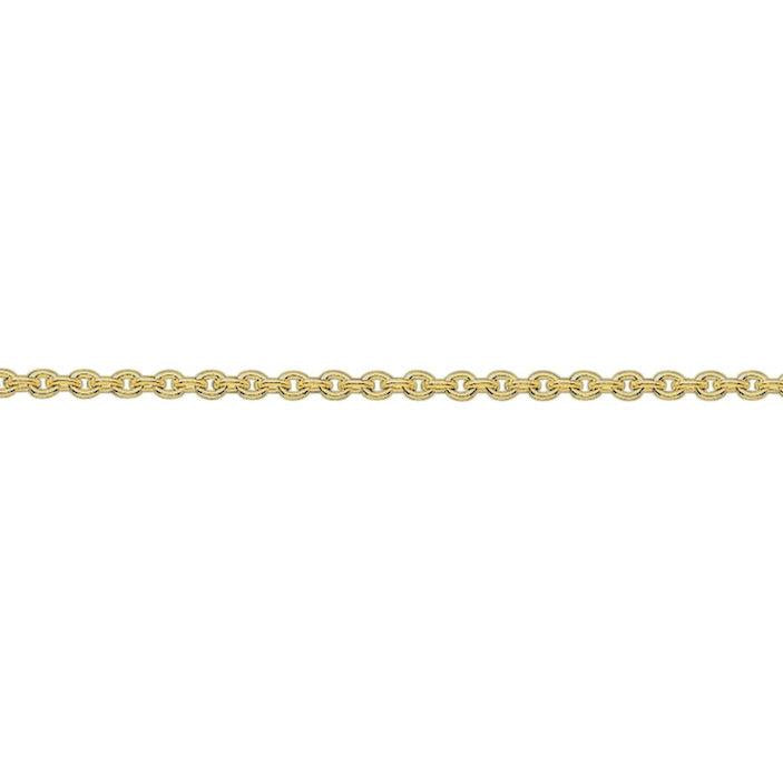 18ct yellow gold 22" close trace link chain