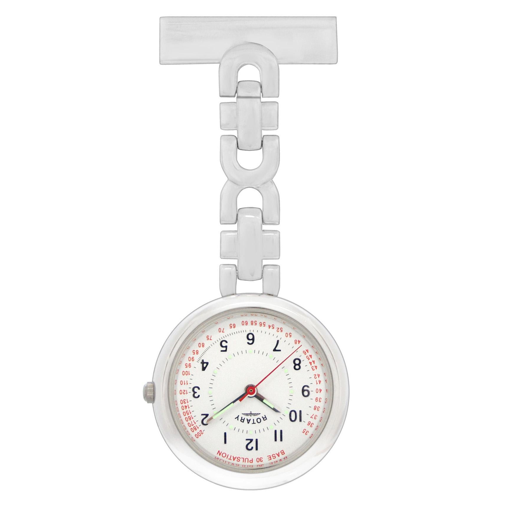 Stainless Steel Quartz Nurse's Fob Watch