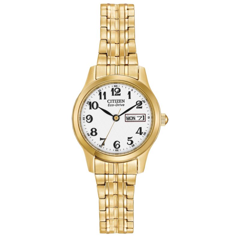 Ladys' Yellow gold coated expanding Bracelet Watch