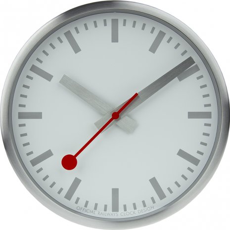 Aluminium Swiss Railways Wall Clock