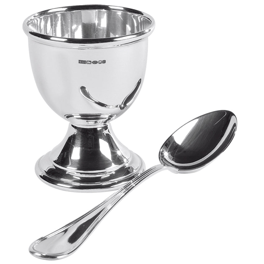 Silver Plated Egg Cup & Spoon