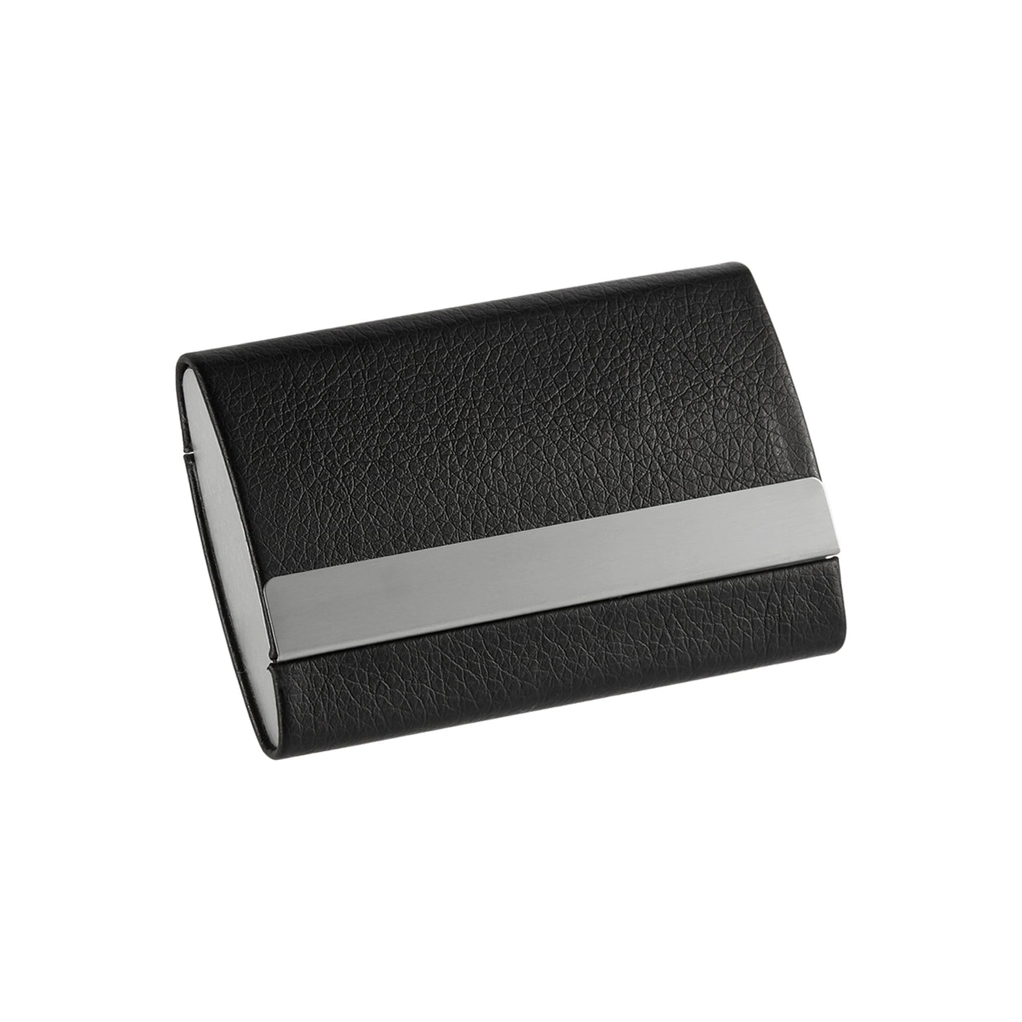 Two Way Stainless Steel & Leather Card Case