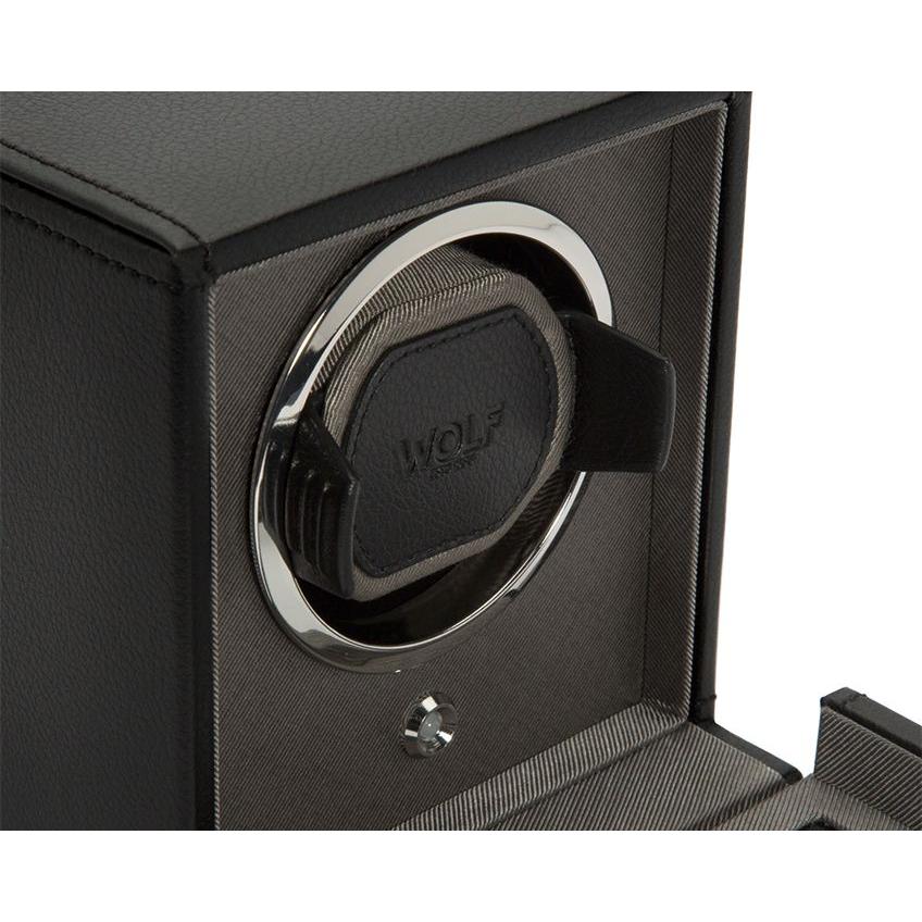 Cub Black Single Watch Winder With Cover