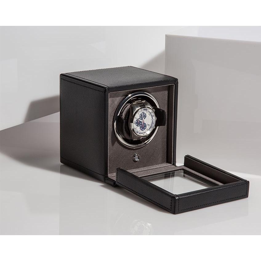 Cub Black Single Watch Winder With Cover