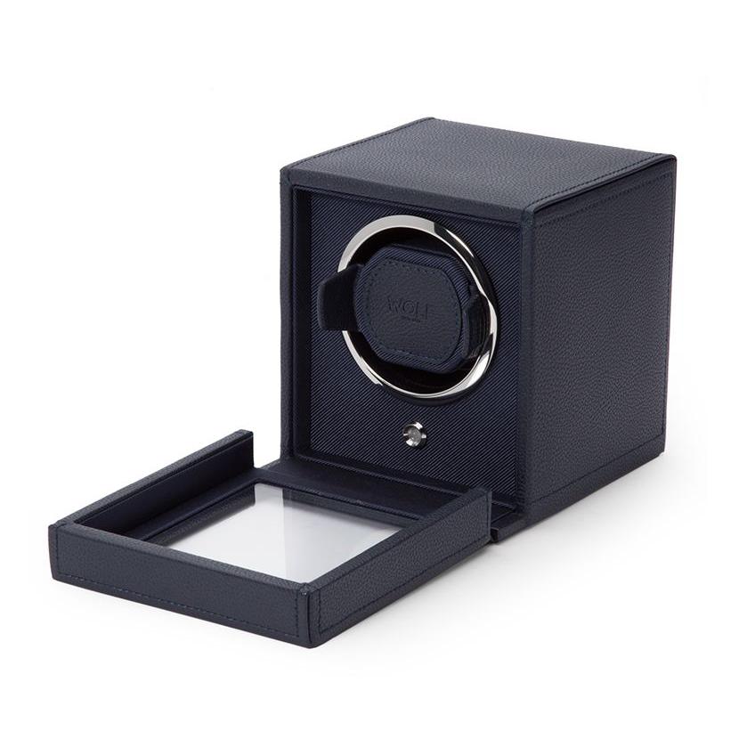 Cub Navy Single Watch Winder With Cover