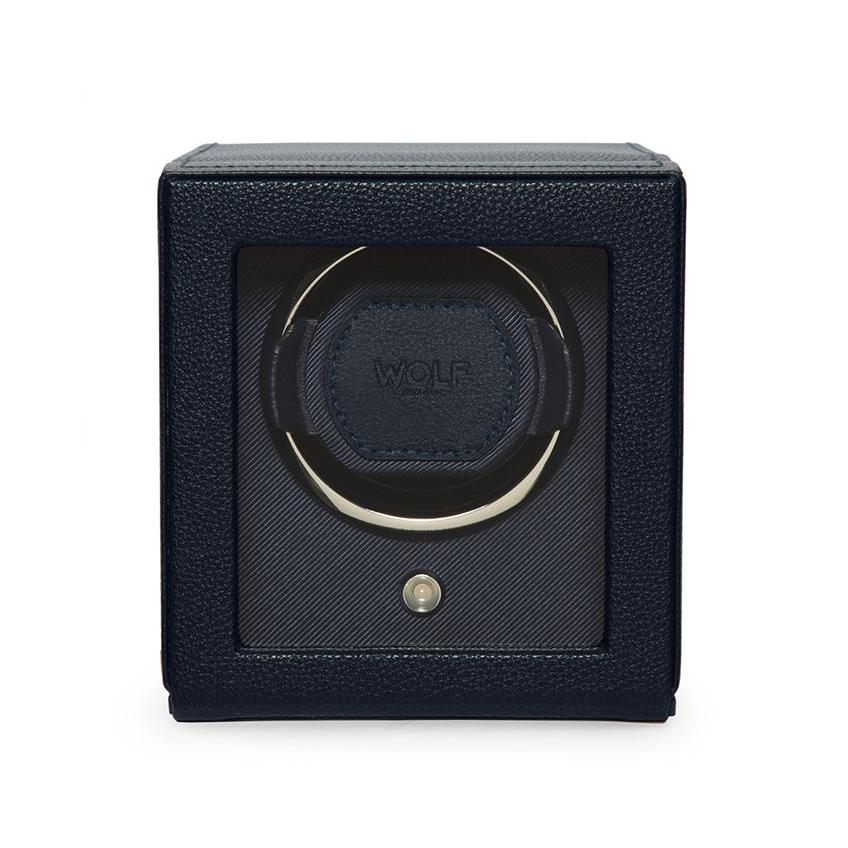 Cub Navy Single Watch Winder With Cover