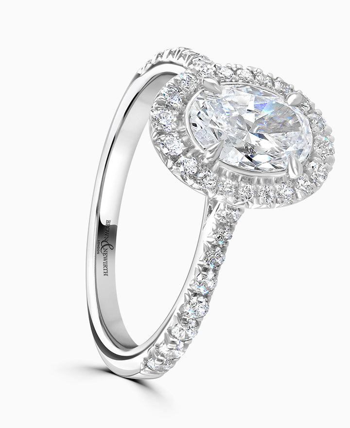 Platinum 950 1ct Mount with F-VS2 Stones