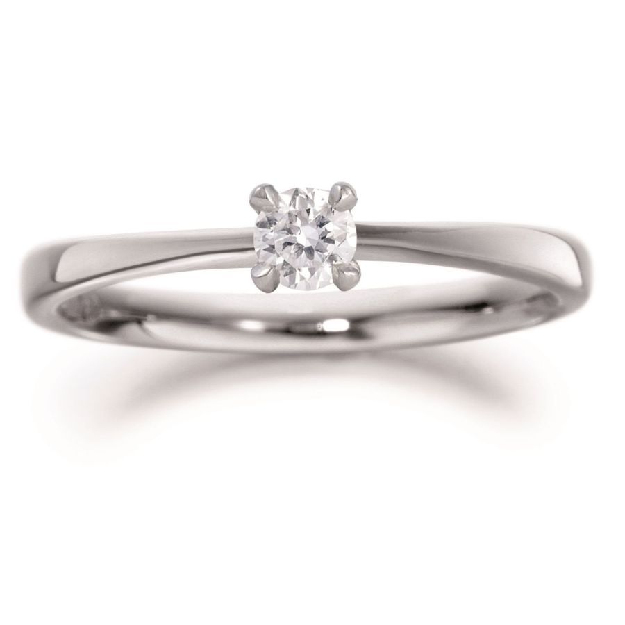 Brown & Newirth-Palladium Solitaire single stone diamond ring-Dipples Jewellers