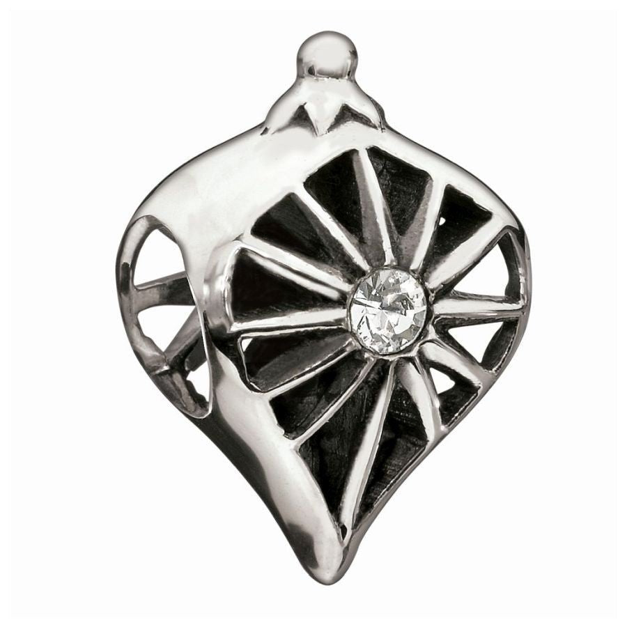 Chamilia-Silver bead - clear crystal bauble - Glorious-Dipples Jewellers