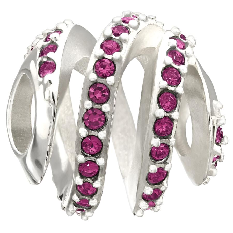 Chamilia-Silver Bead - Modern Glam - Fuchsia-Dipples Jewellers