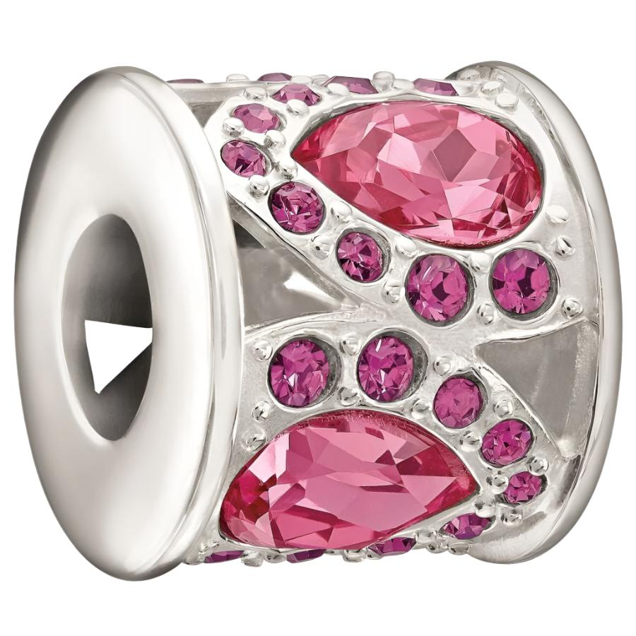 Chamilia-Silver Bead - Royal Petals - Pink & Purple Crystal-Dipples Jewellers