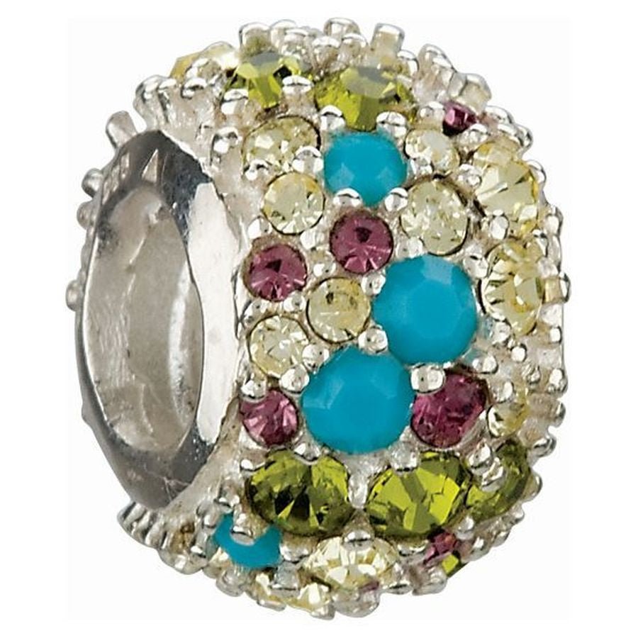 Chamilia-Silver Charm - Multi-coloured Jewelled Kaleidoscope-Dipples Jewellers