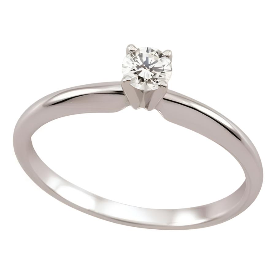Dipples-0.10ct Round Brilliant Cut Diamond Solitaire 18ct White Gold Ring-Dipples Jewellers