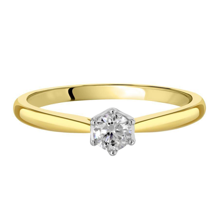 Dipples-0.25ct Round Brilliant Cut Diamond Solitaire 18ct Yellow Gold Ring-Dipples Jewellers