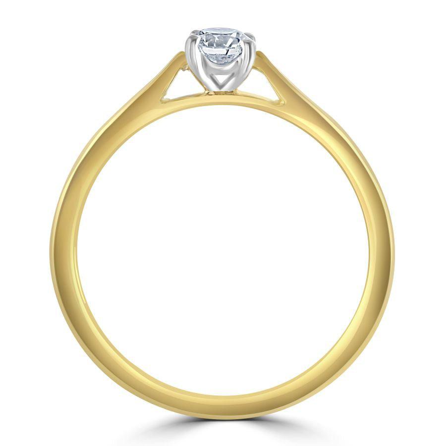 Dipples-0.30ct Round Brilliant Cut Diamond Solitaire 18ct Yellow Gold Ring-Dipples Jewellers