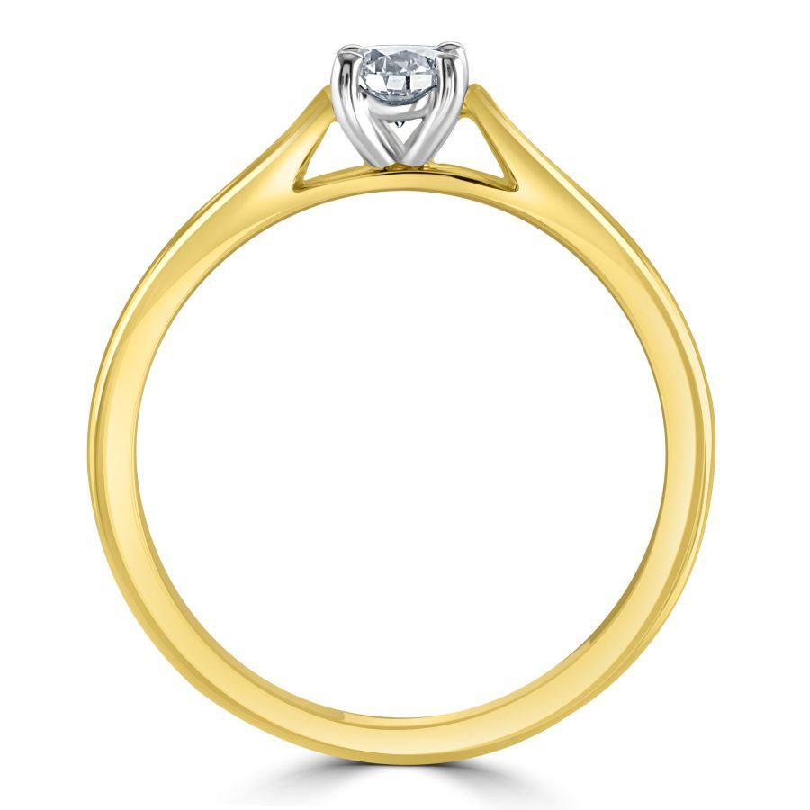 Dipples-0.30ct Round Brilliant Cut Diamond Solitaire 18ct Yellow Gold Ring-Dipples Jewellers