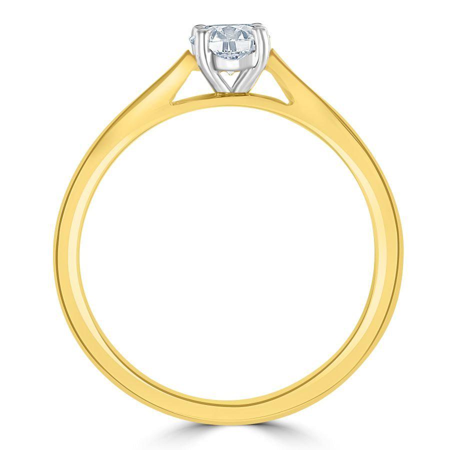 Dipples-0.40ct Round Brilliant Cut Diamond Solitaire 18ct Yellow Gold Ring-Dipples Jewellers