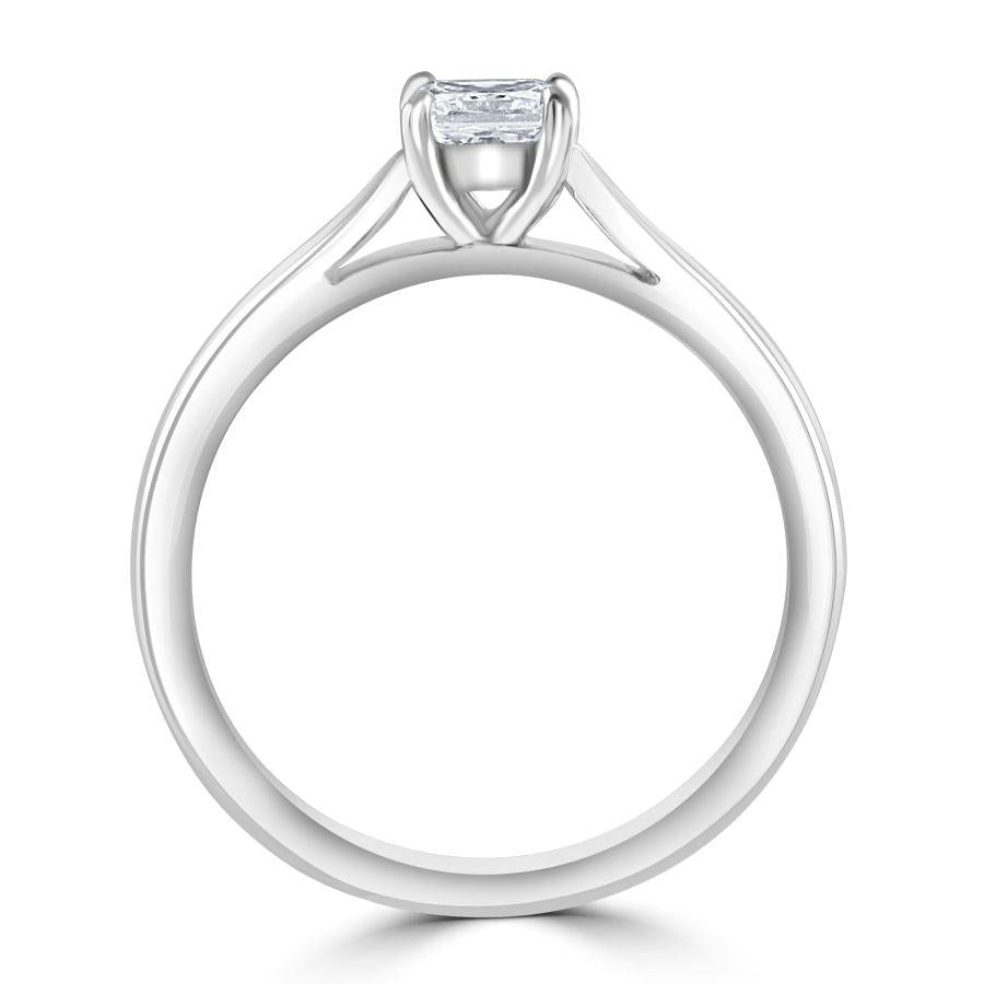 Dipples-0.41ct Diamond Princess Cut Solitaire Platinum Ring-Dipples Jewellers