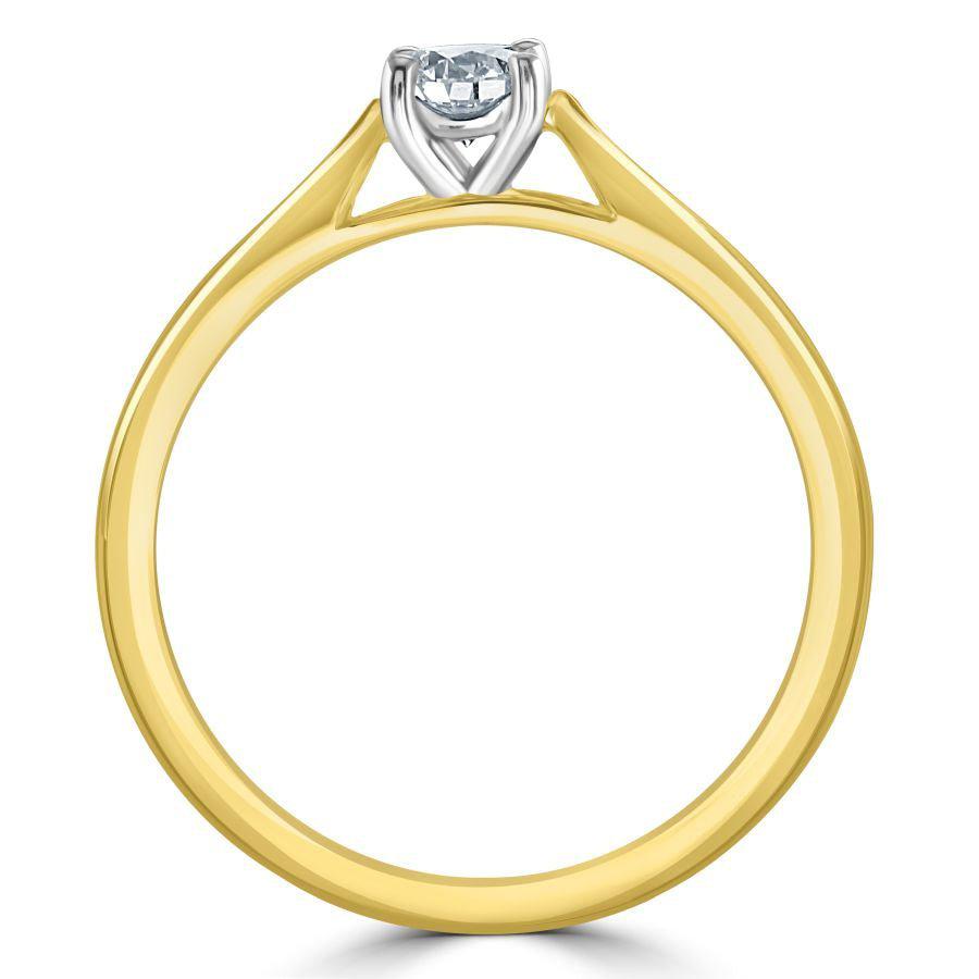 Dipples-0.42ct Round Brilliant Cut Diamond 18ct Yellow Gold Ring-Dipples Jewellers