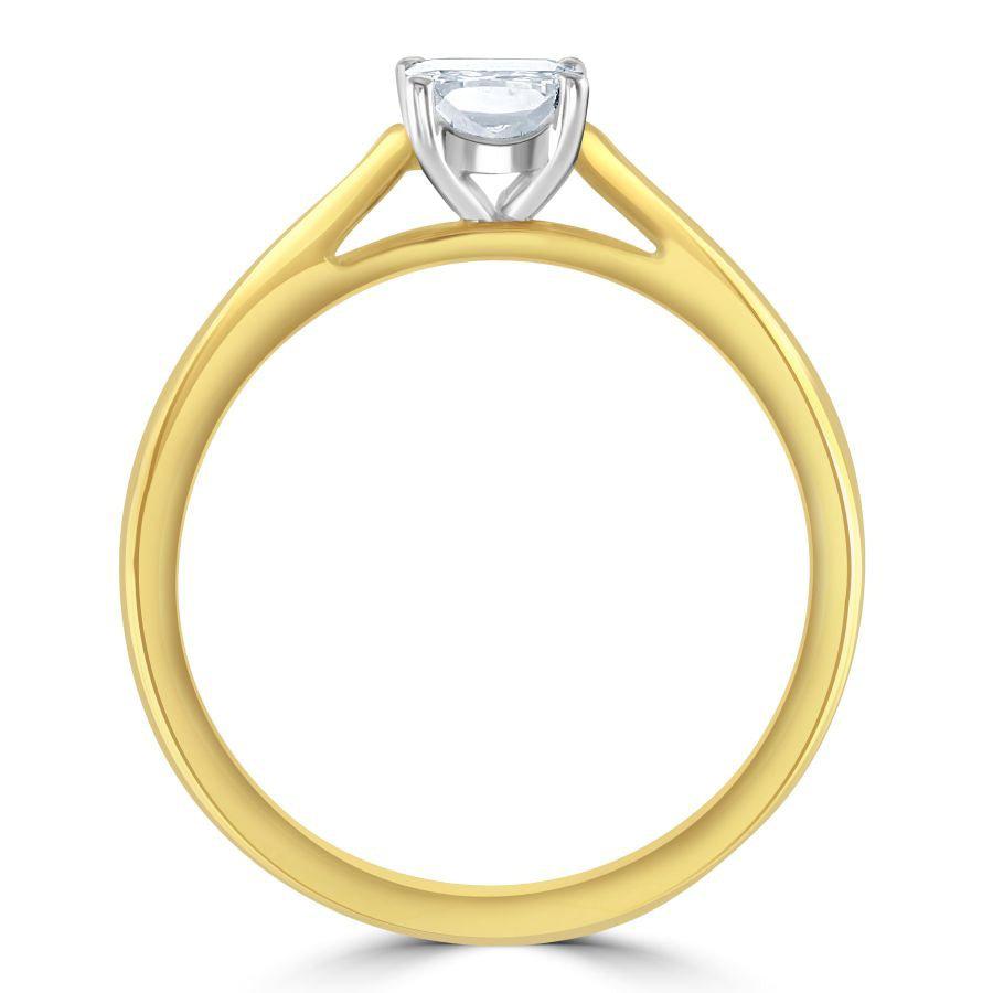 Dipples-0.51ct Cushion Cut Diamond Solitaire 18ct Yellow Gold Ring-Dipples Jewellers
