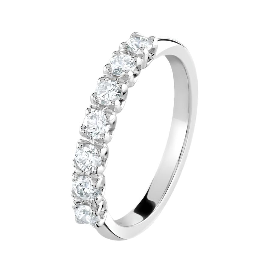 Dipples-0.56ct 7-Round Brilliant Cut Diamond Half Eternity Platinum Band-Dipples Jewellers