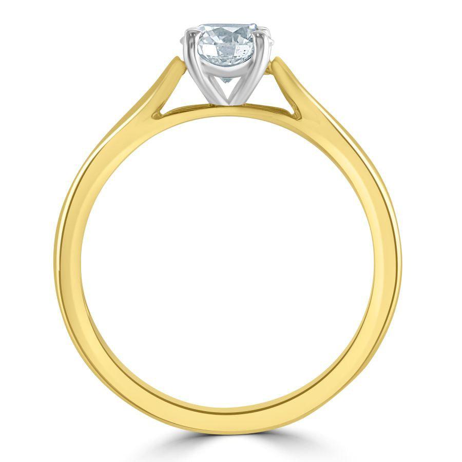 Dipples-0.60ct Round Brilliant Cut Diamond Solitaire 18ct Yellow Gold Ring-Dipples Jewellers