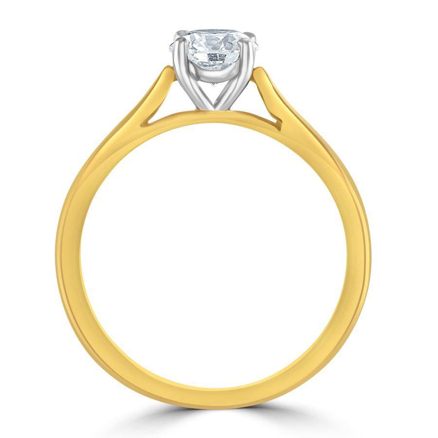Dipples-0.70ct Round Brilliant Cut Diamond Solitaire 18ct Yellow Gold Ring-Dipples Jewellers