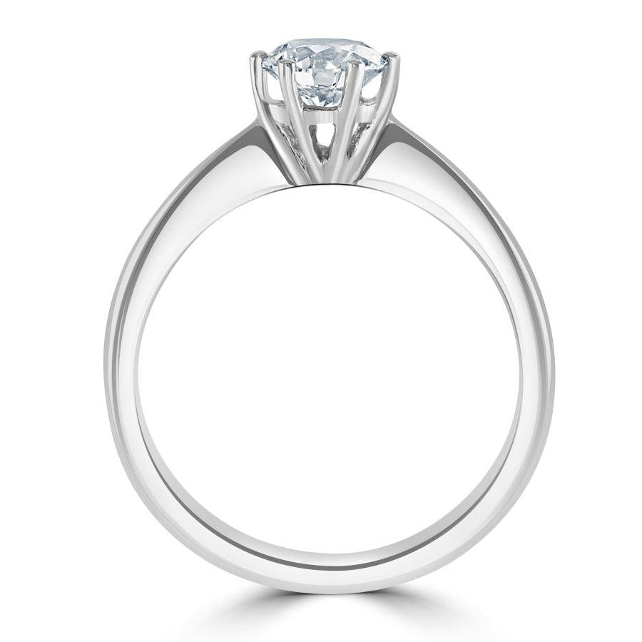 Dipples-0.70ct Round Brilliant Cut Diamond Solitaire Platinum Ring-Dipples Jewellers
