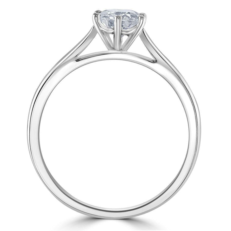 Dipples-0.71ct Round Brilliant Cut Diamond Solitaire Platinum Ring-Dipples Jewellers