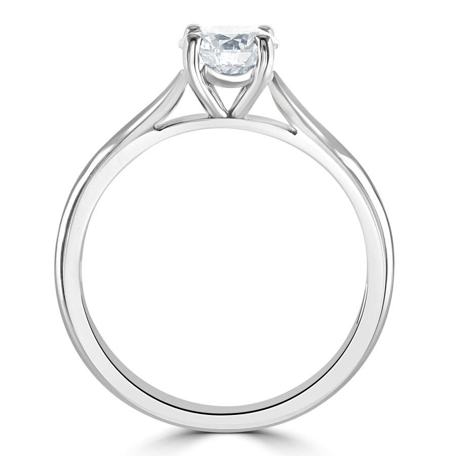 Dipples-0.80ct Diamond Round Brilliant Cut Solitaire Platinum Ring-Dipples Jewellers