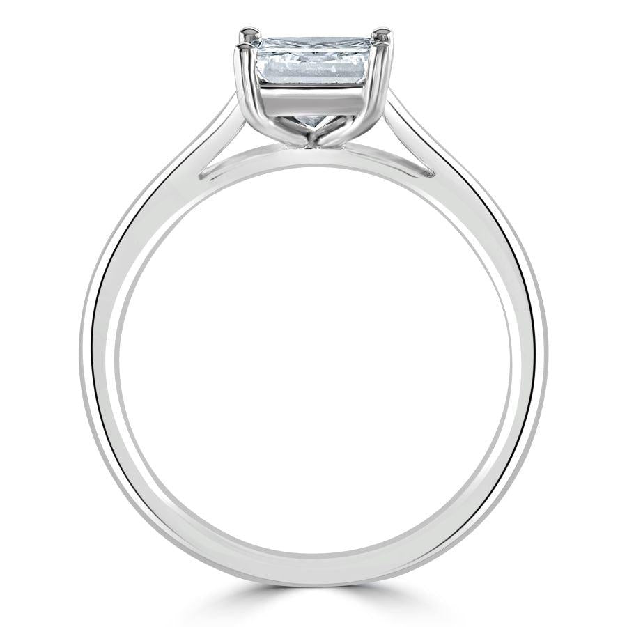 Dipples-1.00ct Princess Cut Diamond Solitaire Platinum Ring-Dipples Jewellers