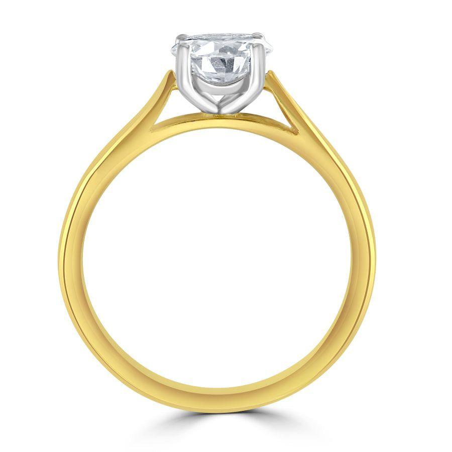 Dipples-1.00ct Round Brilliant Cut Diamond Solitaire 18ct Yellow Gold Ring-Dipples Jewellers