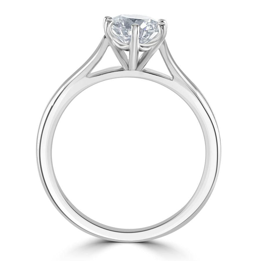 Dipples-1.00ct Round Brilliant Cut Diamond Solitaire Platinum Ring-Dipples Jewellers