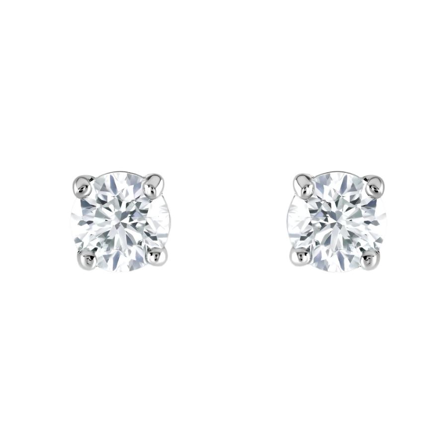 Dipples-1.01ct Round Brilliant Cut Diamond Solitaire Claw Set Stud Earrings-Dipples Jewellers