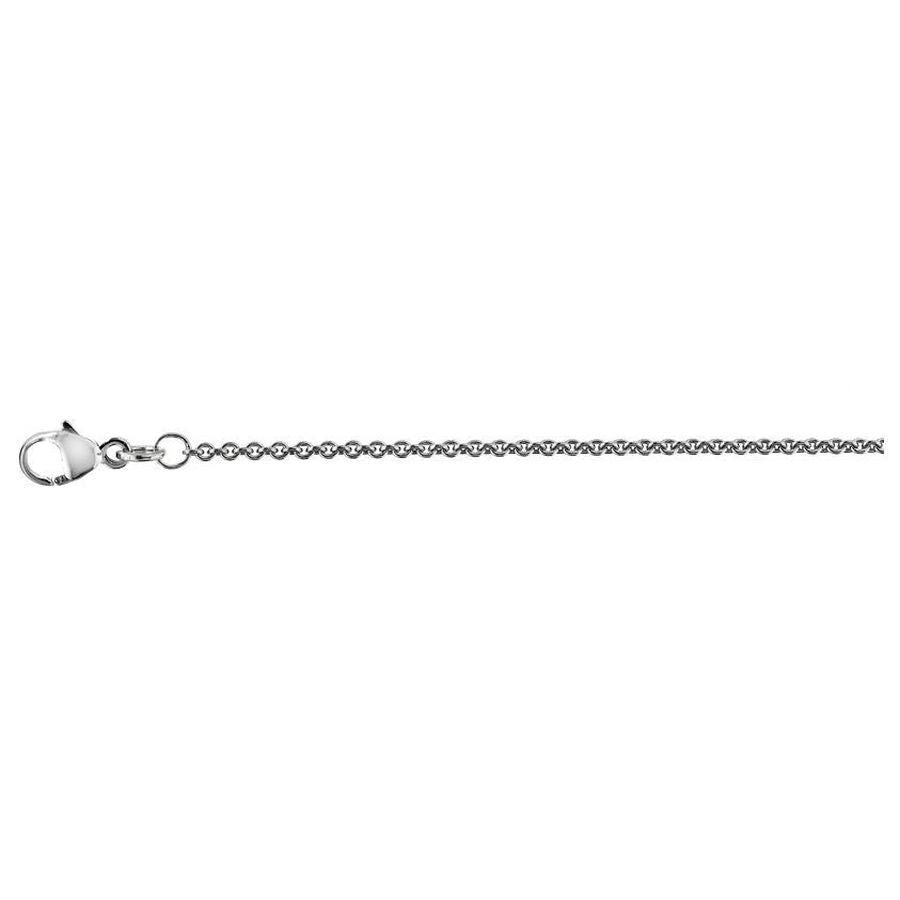 Dipples-18ct White Gold 20" Close Trace Link Necklace-Dipples Jewellers