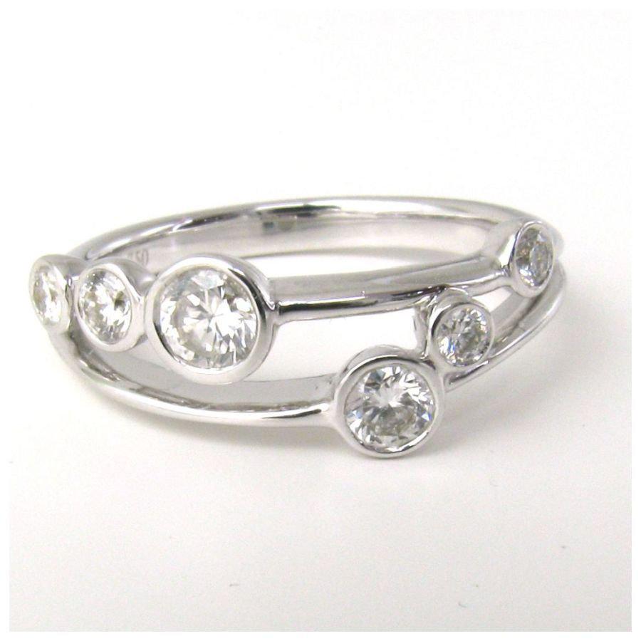 Dipples-18ct White Gold 6 Di R/O Bubble Ring-Dipples Jewellers