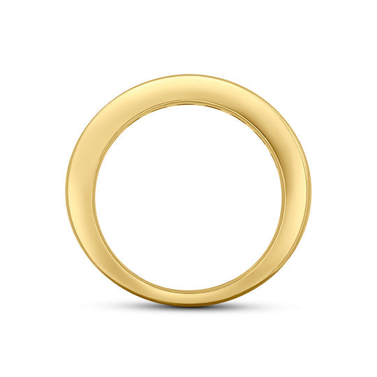 Dipples-18ct Yellow Gold Round Ruby & Diamond Channel Set 9 Stone Half Eternity Ring-Dipples Jewellers