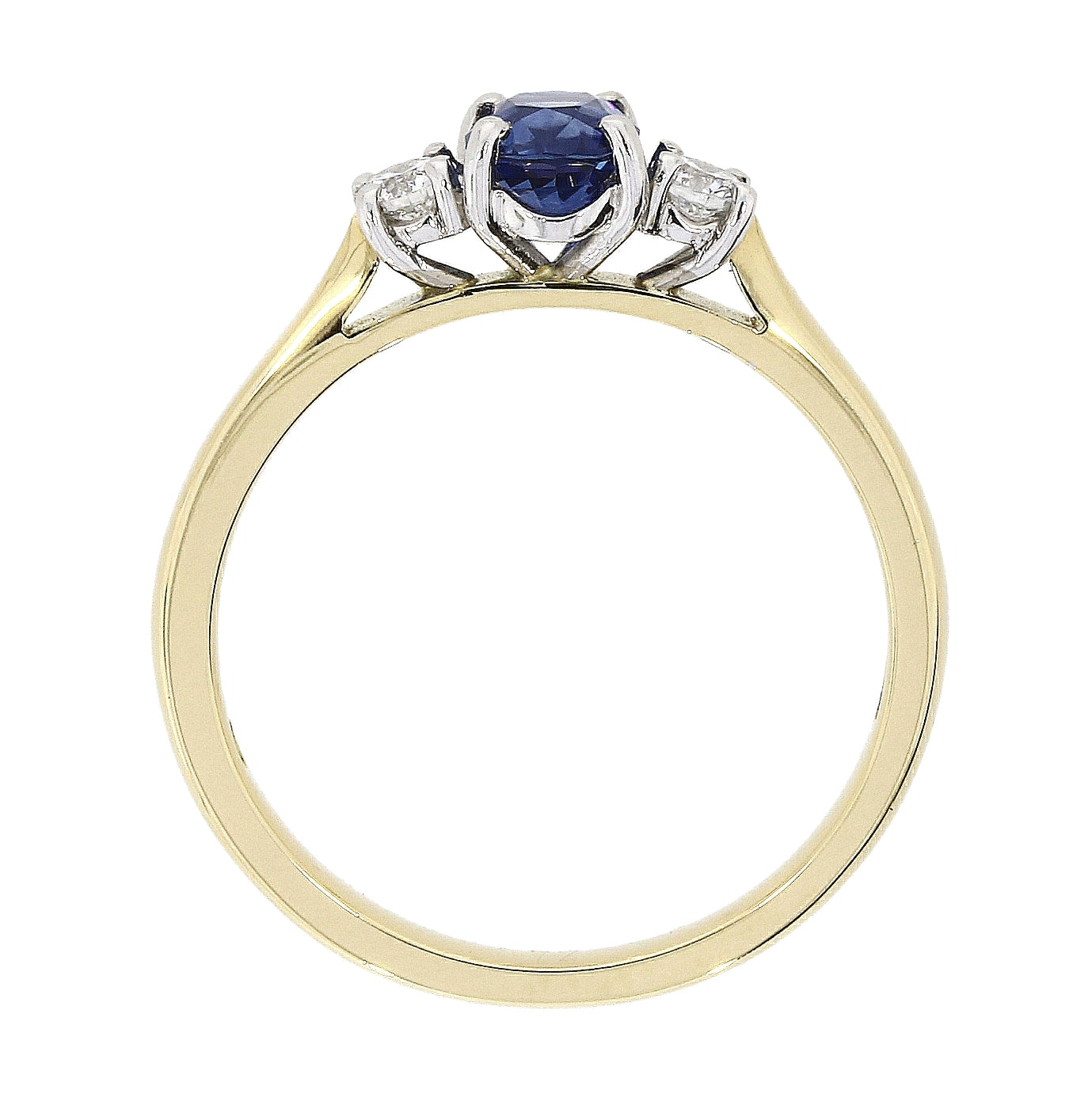 Dipples-18ct Yellow & White Gold Sapphire & Diamond Ring-Dipples Jewellers