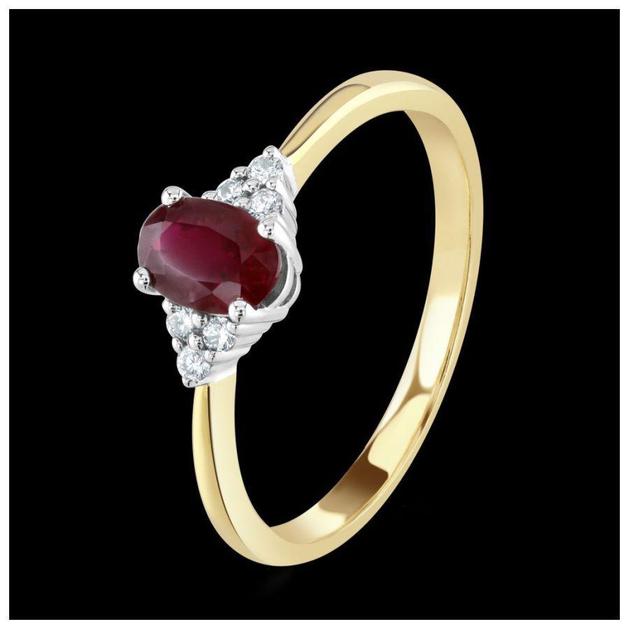 Dipples-18yw-Ovlru/Dia Tref Ring-Dipples Jewellers