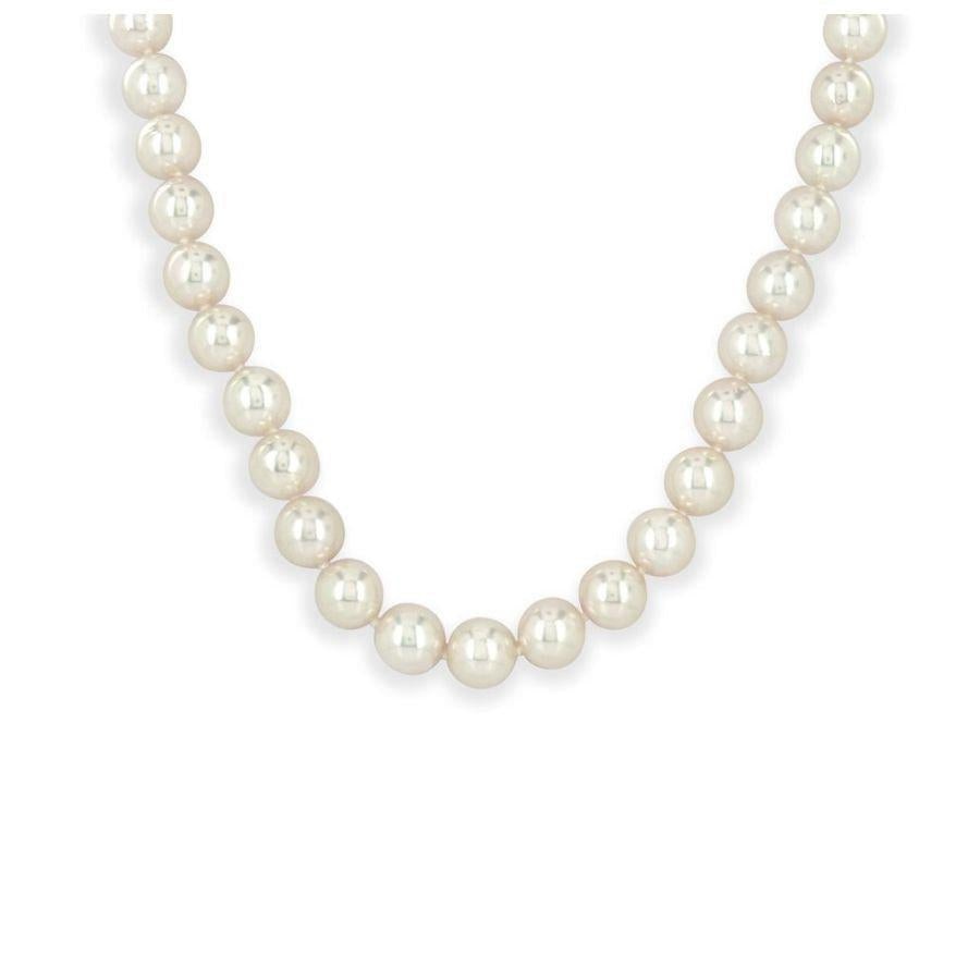 Dipples-8.5-9.0mm 20" Akoya Cultured Pearl Necklace with 18ct Yellow Gold Clasp-Dipples Jewellers