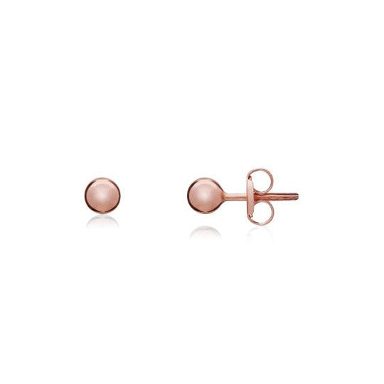 Dipples-9ct Rose Gold 3mm Ball Stud-Dipples Jewellers
