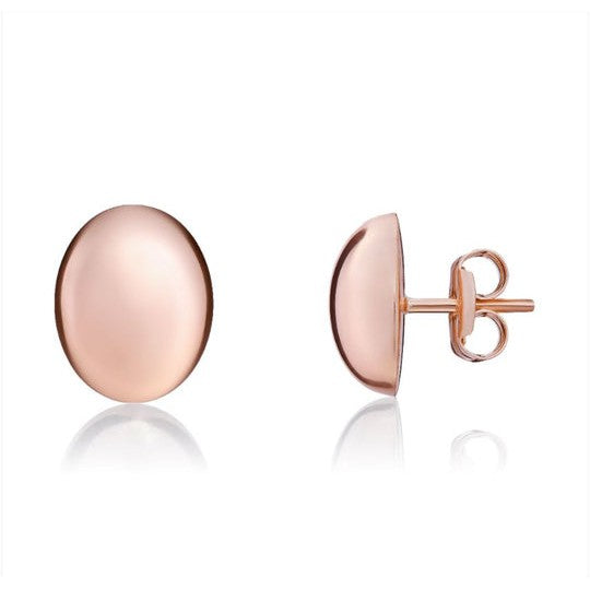 Dipples-9ct Rose Gold Oval Stud-Dipples Jewellers