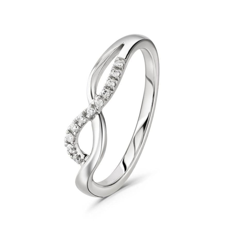 Dipples-9ct White Gold 11dia Fcy X/O-Dipples Jewellers