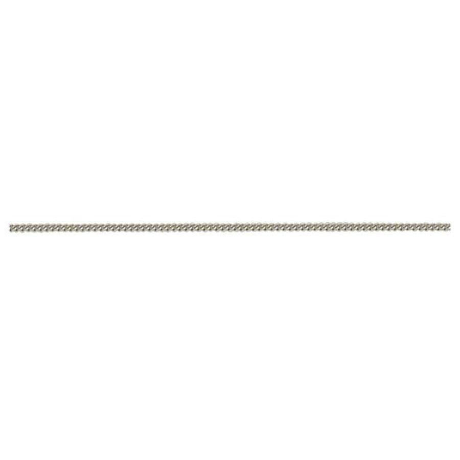 Dipples-9ct White Gold 16" Filed Curb Link Necklace-Dipples Jewellers
